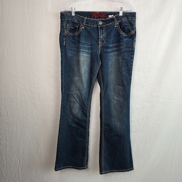 Bongo Bootcut Jeans Juniors 17 Blue Dark Wash - Picture 1 of 16